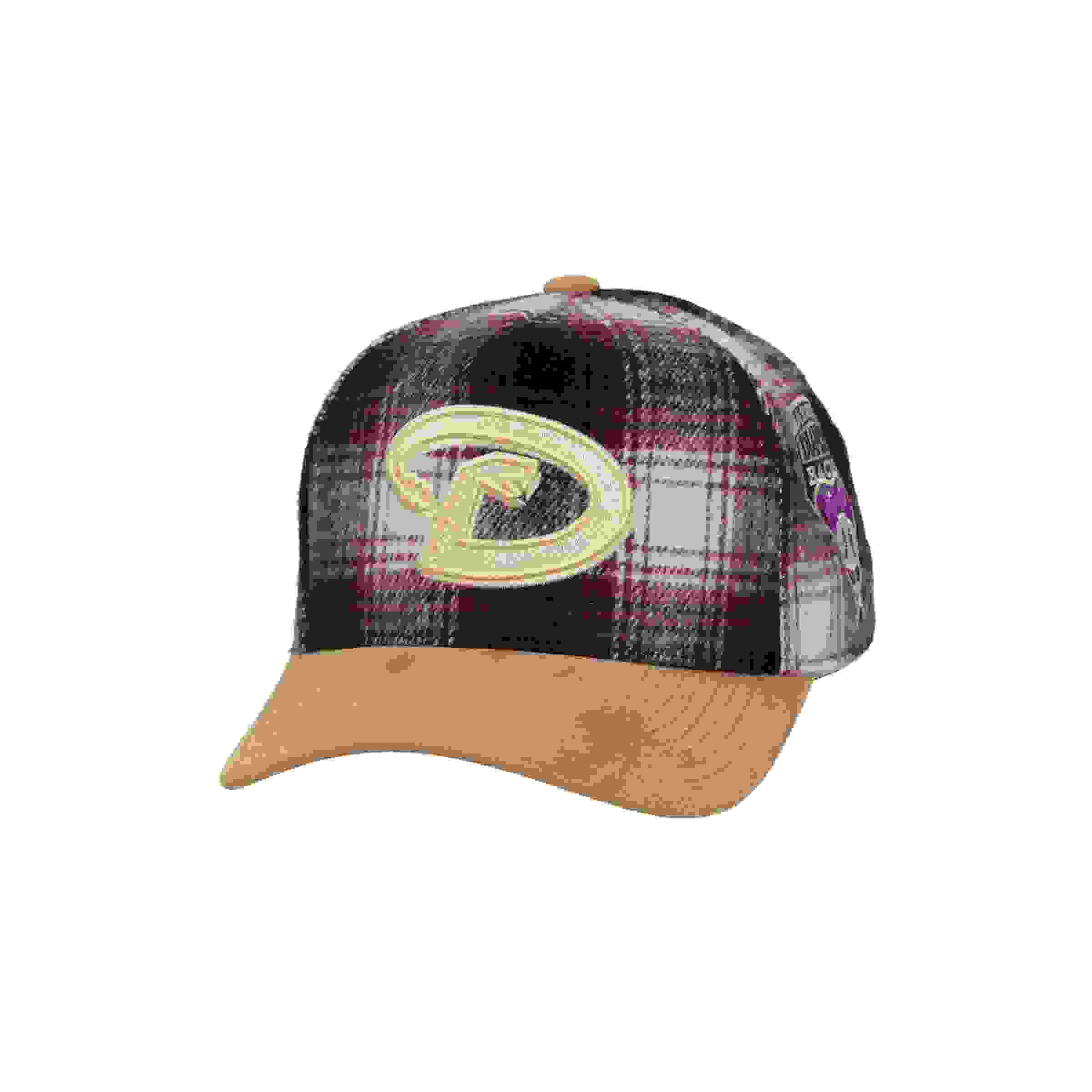 Mitchell & Ness Arizona Diamondbacks Plaid Purple Snapback Hat